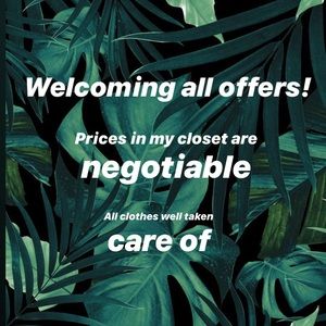 Welcoming all offers!